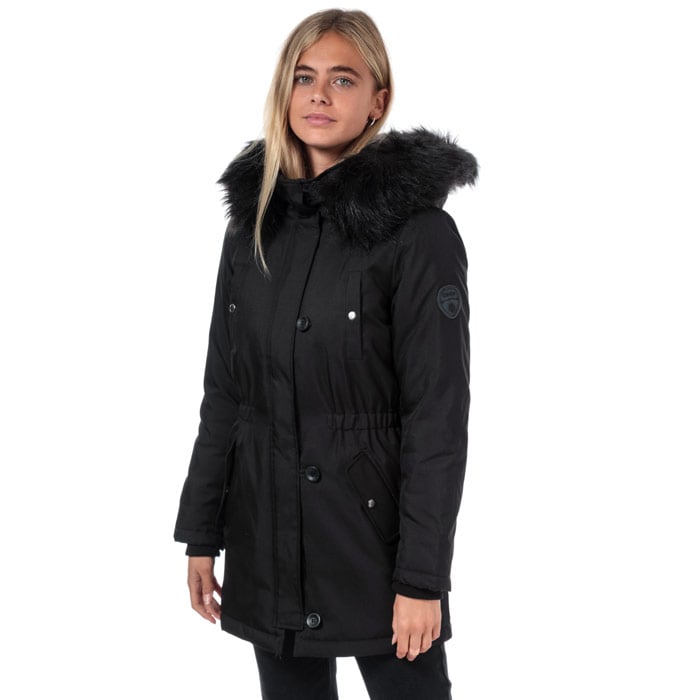 Women's Only Iris Winter Parka Jacket in Black