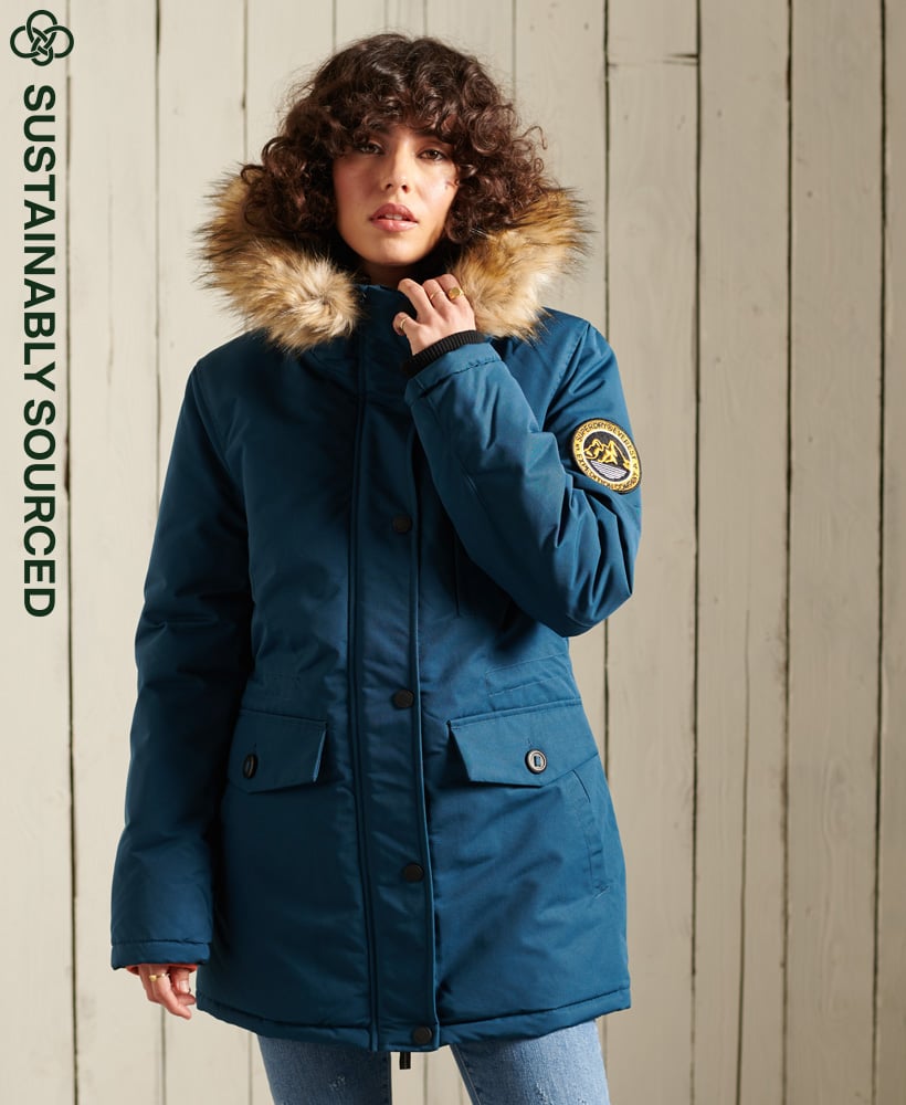 Superdry Hooded Everest Faux Fur Parka Coat