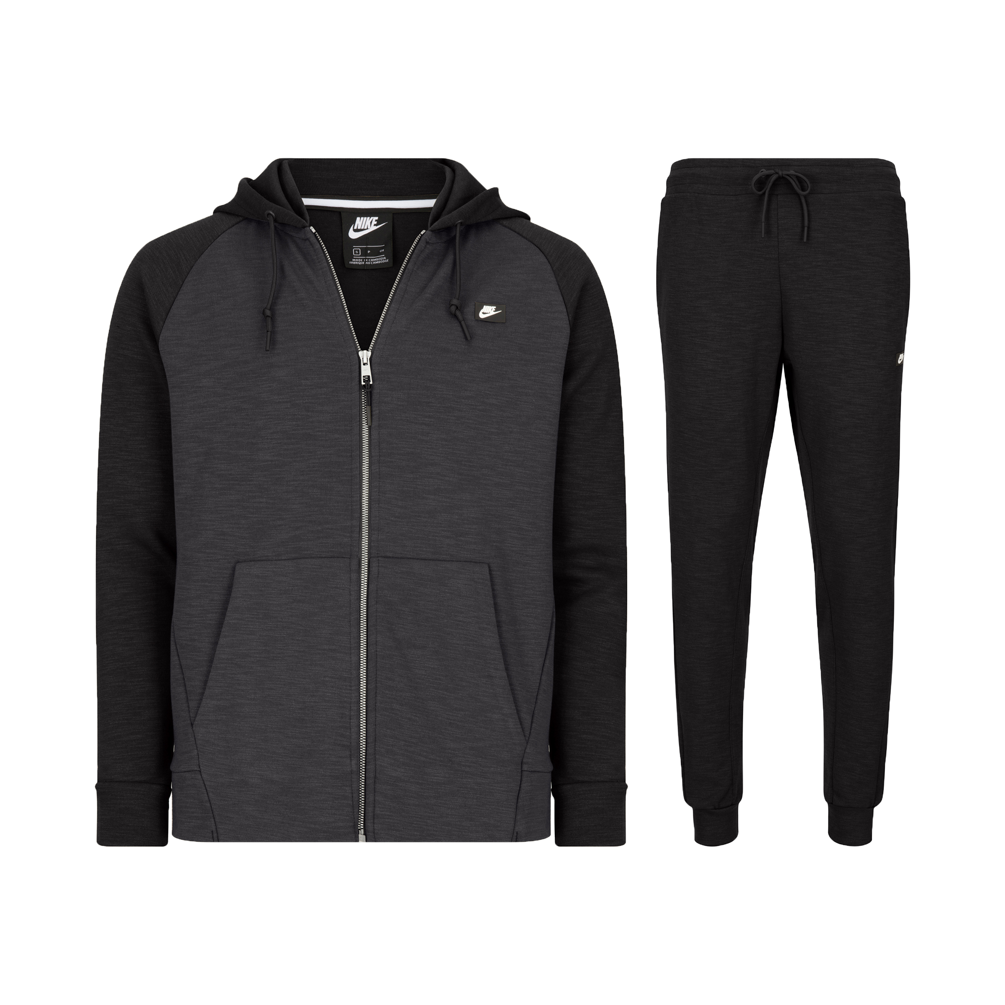 Nike Sportswear Men's Optic Full Zip Tracksuit, Black and Grey