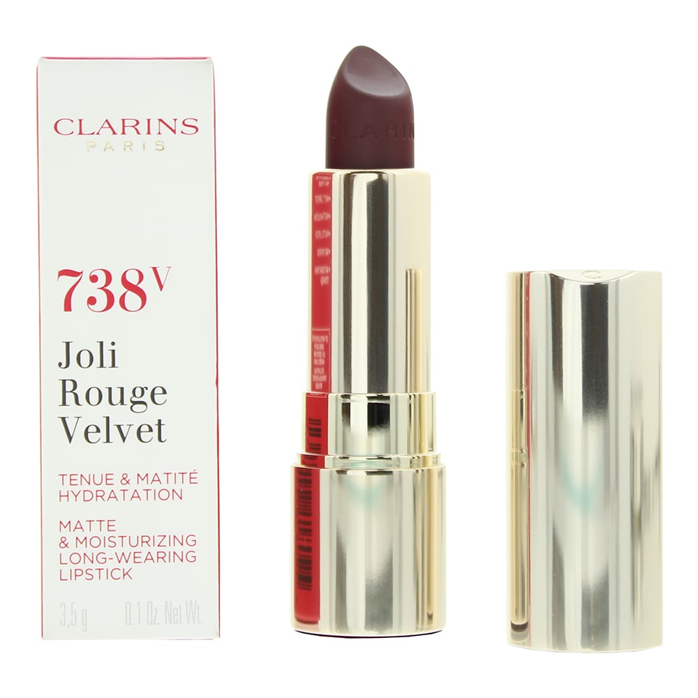 Clarins Joli Rouge Velvet Matte & Moisturizing Lipstick 3.5g - 738V Royal  Plum