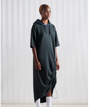 ASYOU satin square neck cami mini dress with split front in leopard  print-Multi