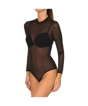 Ultimo Low Back Bodysuit 0440 Underwired Removable Gel Padding Sexy - Black