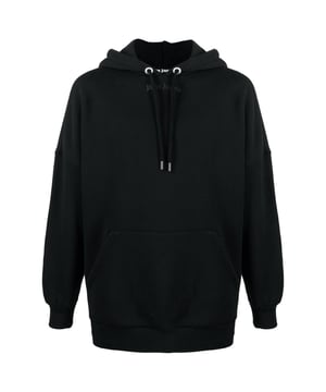 Palm Angels Star-patch Cotton Hoodie Pullover Hoodie / Oversized