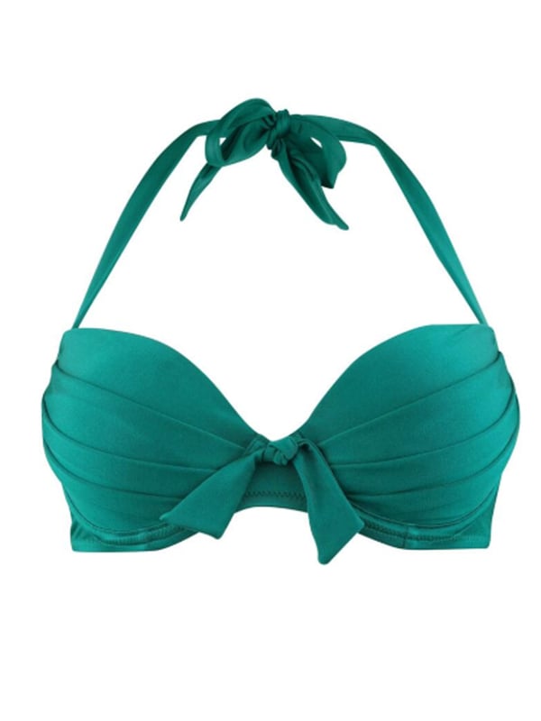 Azure Halterneck Bikini Top