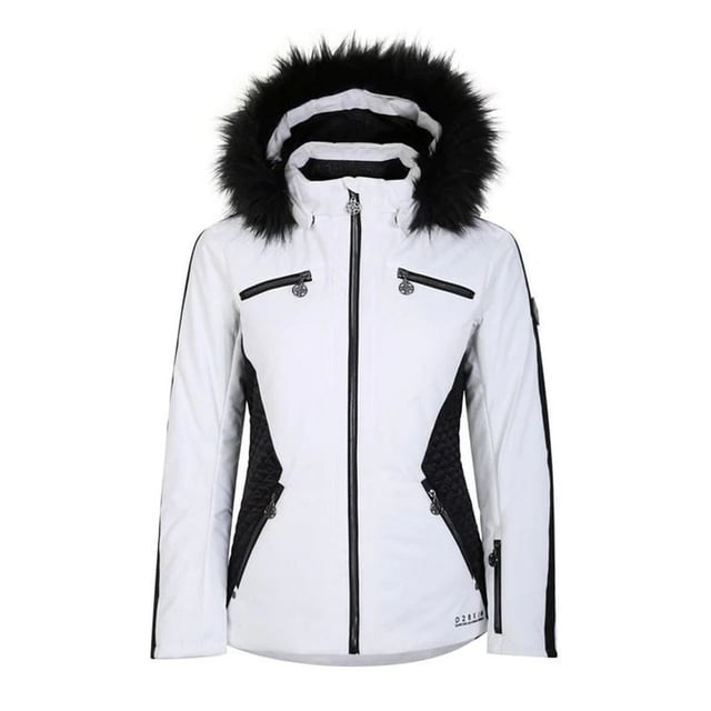 Regatta Womens/Ladies Julien Macdonald Mastery Animal Print Ski Jacket  (White/Black)
