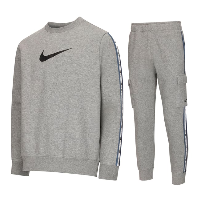 Nike Sportswear Men's Repeat Crew Fleece Tracksuit Grey
