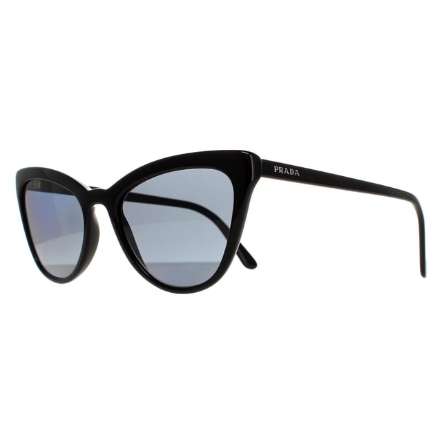 Prada Cat Eye Womens Black Grey Polarized PR01VS Sunglasses