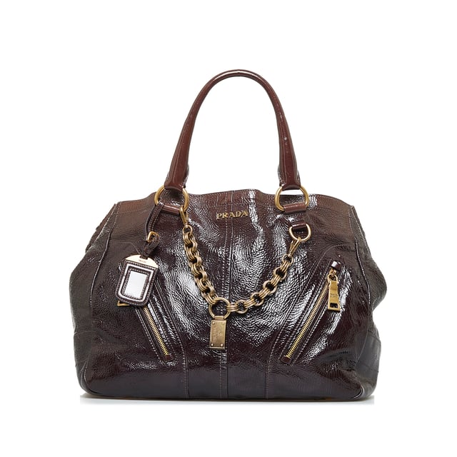 Prada Vitello Shine Leather Top Handle Bag on SALE