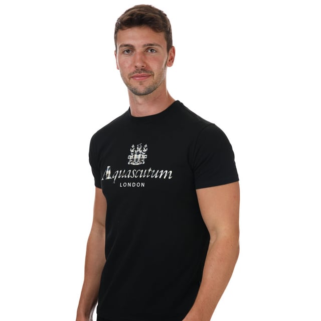 Men's Aquascutum T-Shirt in Black