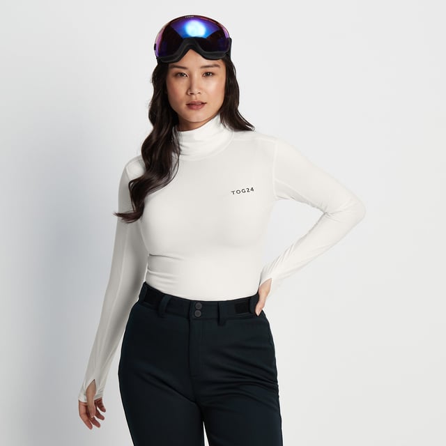 Snowdon Womens Thermal Base Layer Roll Neck Optic White