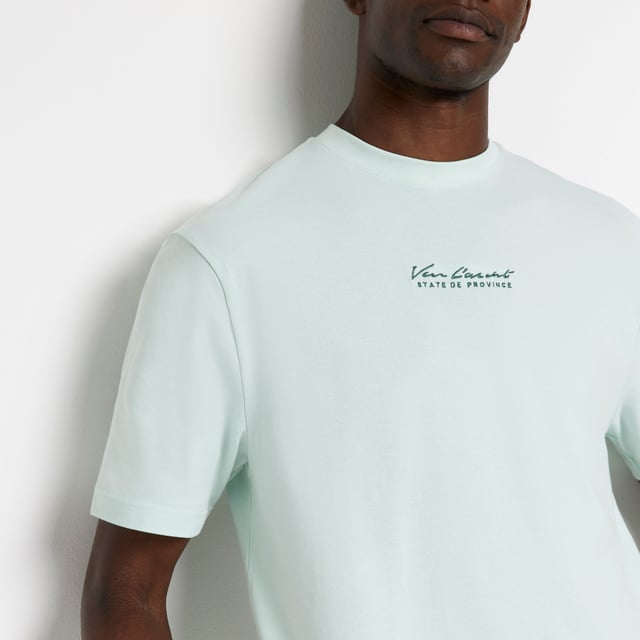 River Island Mens T-Shirt Graphic - Green