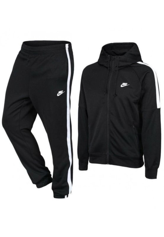 Nike Mens Tribute Hooded Tracksuit in Black